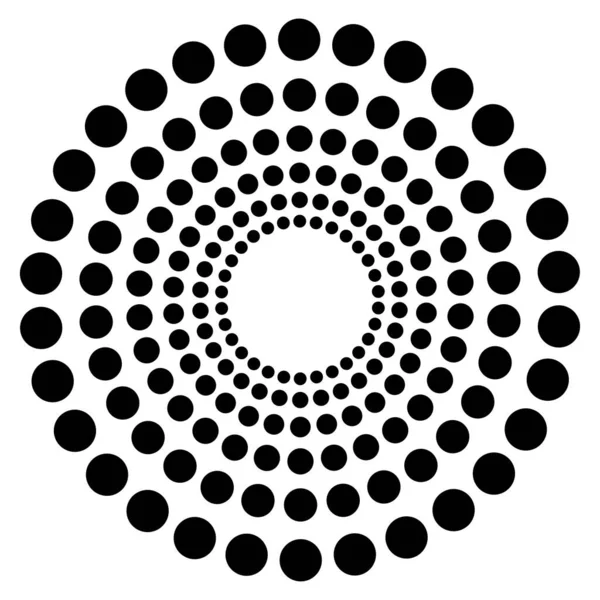 Kruhy Tečky Půltónový Abstraktní Kruhový Vektor Prvku Návrhu — Stockový vektor