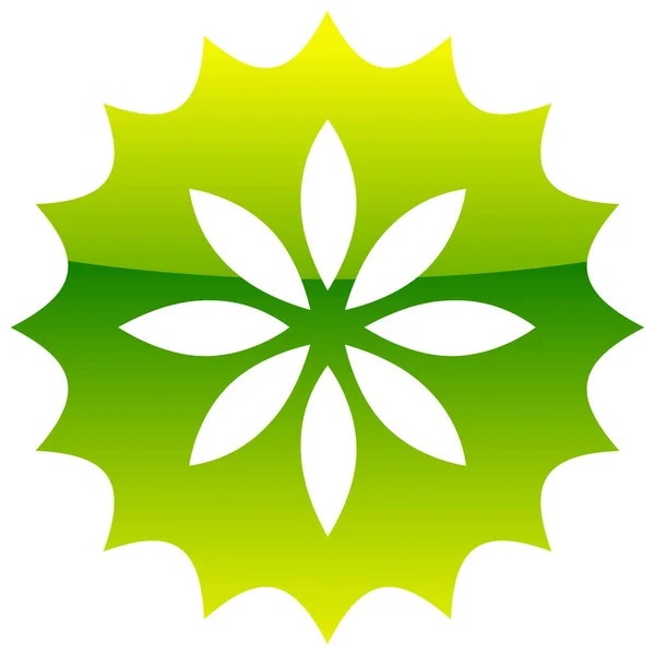 Lotus Fleur Fleur Pétales Naturel Éco Écologie Symbole Nature Icône — Image vectorielle
