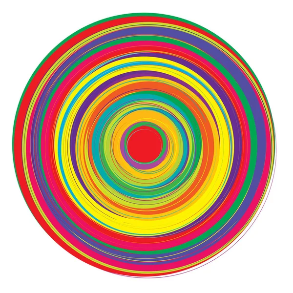 Random Colorful Concentric Circles Rings — Stock Vector