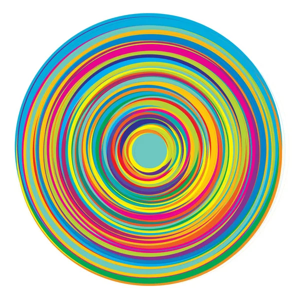 Random Colorful Concentric Circles Rings — Stock Vector