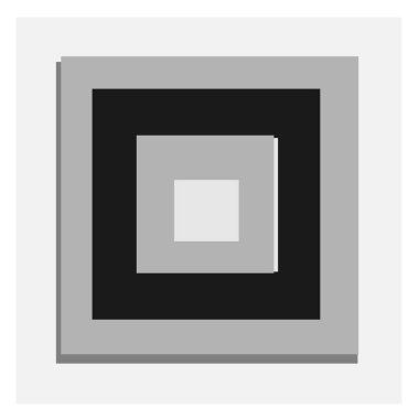 Üstüste binen rastgele kareler soyut gri ölçekli geometrik vektör çizimi