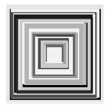Üstüste binen rastgele kareler soyut gri ölçekli geometrik vektör çizimi