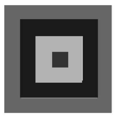 Üstüste binen rastgele kareler soyut gri ölçekli geometrik vektör çizimi