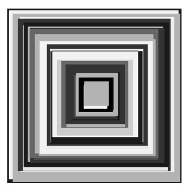 Üstüste binen rastgele kareler soyut gri ölçekli geometrik vektör çizimi