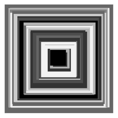 Üstüste binen rastgele kareler soyut gri ölçekli geometrik vektör çizimi