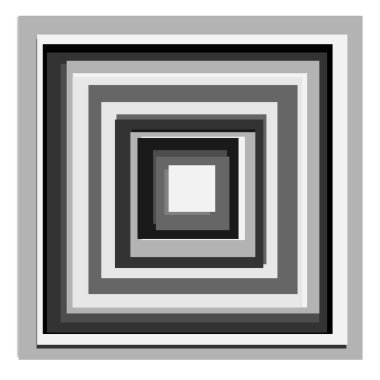 Üstüste binen rastgele kareler soyut gri ölçekli geometrik vektör çizimi