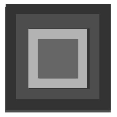 Üstüste binen rastgele kareler soyut gri ölçekli geometrik vektör çizimi