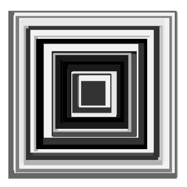 Üstüste binen rastgele kareler soyut gri ölçekli geometrik vektör çizimi