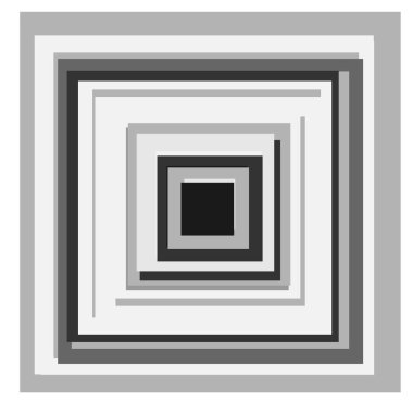 Üstüste binen rastgele kareler soyut gri ölçekli geometrik vektör çizimi