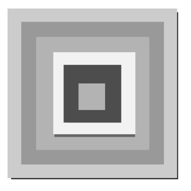 Üstüste binen rastgele kareler soyut gri ölçekli geometrik vektör çizimi