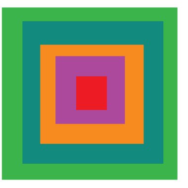 Rastgele kareler çakışan soyut renkli geometrik vektör çizimi