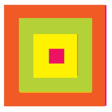 Rastgele kareler çakışan soyut renkli geometrik vektör çizimi