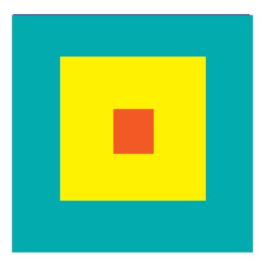 Rastgele kareler çakışan soyut renkli geometrik vektör çizimi