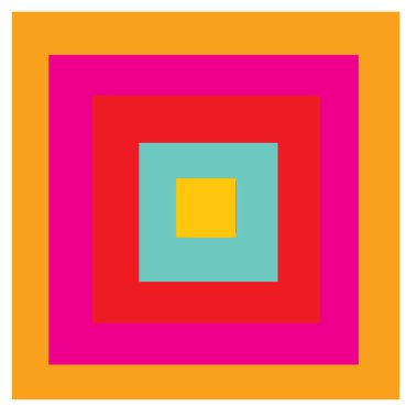 Rastgele kareler çakışan soyut renkli geometrik vektör çizimi