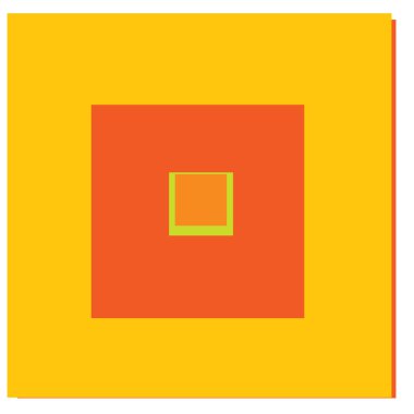 Rastgele kareler çakışan soyut renkli geometrik vektör çizimi