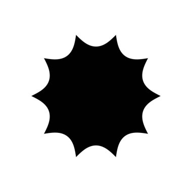 Fiyat flaşı, yıldız patlaması, güneş patlaması simgesi, şekil vektörü - stok vektör illüstrasyonu, klip- sanat grafikleri