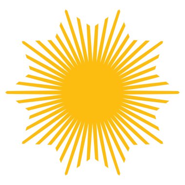 Fiyat flaşı, yıldız patlaması, güneş patlaması simgesi, şekil vektörü - stok vektör illüstrasyonu, klip- sanat grafikleri