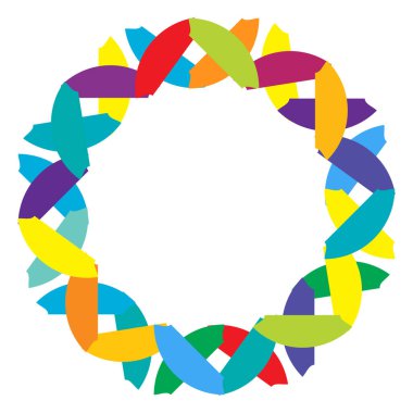 Soyut biçimlendirilmiş geometrik simge, logo, şekil vektörü illüstrasyonu