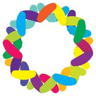 Soyut biçimlendirilmiş geometrik simge, logo, şekil vektörü illüstrasyonu