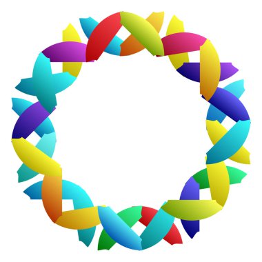 Soyut biçimlendirilmiş geometrik simge, logo, şekil vektörü illüstrasyonu