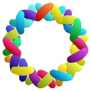 Soyut biçimlendirilmiş geometrik simge, logo, şekil vektörü illüstrasyonu