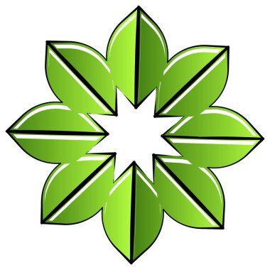 Soyut biçimlendirilmiş geometrik simge, logo, şekil vektör illüstrasyonu - stok vektör illüstrasyonu, klip- sanat grafikleri