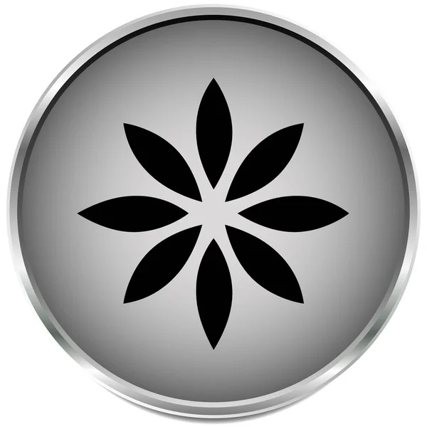 Цветок Лотоса Цветок Лепестки Натуральные Эко Экология Символ Природы Икона — стоковый вектор