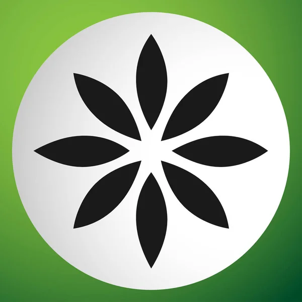 Lótusz Virág Virág Szirmok Természetes Öko Ökológia Természet Szimbólum Ikon — Stock Vector