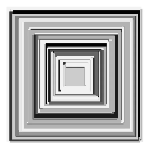 Sobreposição Quadrados Aleatórios Abstratos Escala Cinza Ilustração Vetorial Geométrica — Vetor de Stock