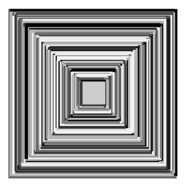 Überlappende Zufällige Quadrate Abstrakte Geometrische Graustufenvektorillustration — Stockvektor