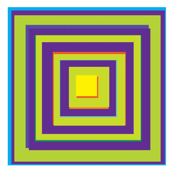 Nakładające Się Losowe Kwadraty Abstrakcyjne Kolorowe Geometryczne Wektor Ilustracji — Wektor stockowy