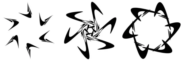 Körkörös Radiális Geometriai Mandala Motívum Ikonok Állomány Vektor Illusztráció Clip — Stock Vector