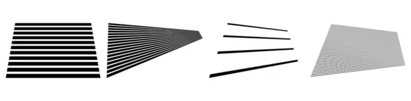 透视3D线 斜线和斜线 条纹矢量设计元素 鱼群矢量图解 剪贴画 — 图库矢量图片