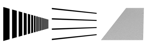 Lijnen Perspectief Schuine Schuine Schuine Diagonale Lijnen Strepen Vector Design — Stockvector