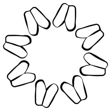 Soyut biçimlendirilmiş geometrik simge, logo, şekil vektörü illüstrasyonu
