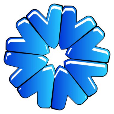 Soyut biçimlendirilmiş geometrik simge, logo, şekil vektörü illüstrasyonu