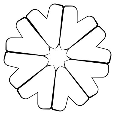 Soyut biçimlendirilmiş geometrik simge, logo, şekil vektörü illüstrasyonu