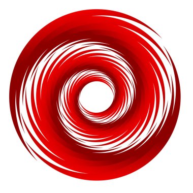 Sarmal, girdap ve girdap, girdap elementi. Girdap, kasırga segmentli eşmerkezli daireler, halka tasarım elementi - stok vektör illüstrasyonu, klip- sanat grafikleri