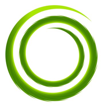 Sarmal, girdap ve girdap, girdap elementi. Girdap, kasırga segmentli eşmerkezli daireler, halka tasarım elementi - stok vektör illüstrasyonu, klip- sanat grafikleri