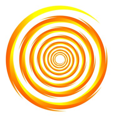 Sarmal, girdap ve girdap, girdap elementi. Girdap, kasırga segmentli eşmerkezli daireler, halka tasarım elementi - stok vektör illüstrasyonu, klip- sanat grafikleri