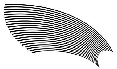 Eğik soyut eğri çizgiler, çizgiler ögesi