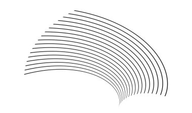 Eğik soyut eğri çizgiler, çizgiler ögesi