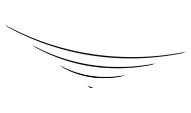 Eğik soyut eğri çizgiler, çizgiler ögesi