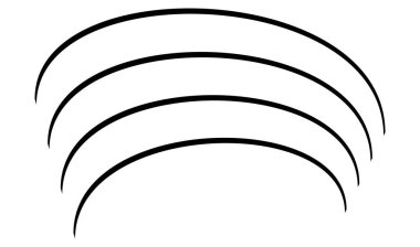 Eğik soyut eğri çizgiler, çizgiler ögesi