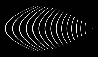 Eğik soyut eğri çizgiler, çizgiler ögesi