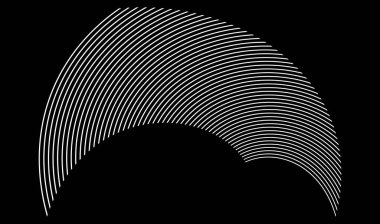 Eğik soyut eğri çizgiler, çizgiler ögesi