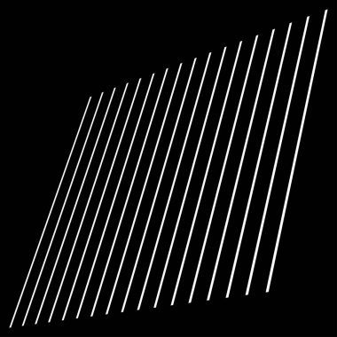 Perspektifte 3D çizgiler, açılı, eğimli, eğimli ve köşegen çizgiler, çizgili vektör tasarım ögesi - stok vektör çizimi, klip- sanat grafikleri