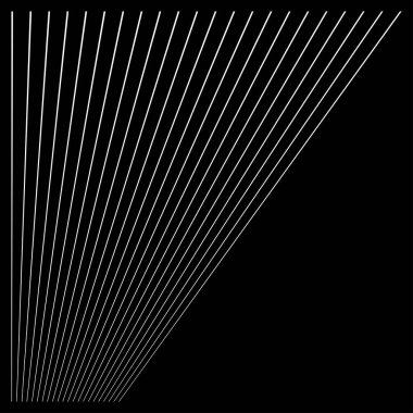 Perspektifte 3D çizgiler, açılı, eğimli, eğimli ve köşegen çizgiler, çizgili vektör tasarım ögesi - stok vektör çizimi, klip- sanat grafikleri