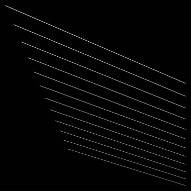 Perspektifte 3D çizgiler, açılı, eğimli, eğimli ve köşegen çizgiler, çizgili vektör tasarım ögesi - stok vektör çizimi, klip- sanat grafikleri