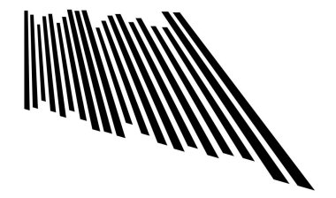 Perspektifte 3D çizgiler, açılı, eğimli, eğimli ve köşegen çizgiler, çizgili vektör tasarım ögesi - stok vektör çizimi, klip- sanat grafikleri